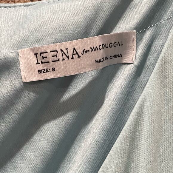 NEW Mac Duggal Long Sleeve Ruched Jersey V-Neck Gown Size 8 - Picture 5 of 8